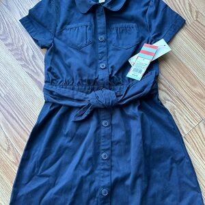 Cat & Jack Navy Button-Up Kids Dress
